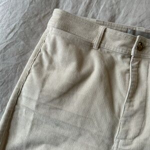 Everlane corduroy sailor pant in cream, size 10.